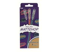 Pentel K110 MatteHop Enchantment Colours, Matte Gel Rollerball Pens, 1.0mm Tip (Wallet of 7)