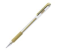 Pentel K118 Hybrid Gel Grip Rollerball Pen - Metallic Gel Ink - 0.8mm Nib - Gold - Single