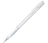 Pentel K118 Hybrid Gel Grip Rollerball Pen - Metallic Gel Ink - 0.8mm Nib - White - Single