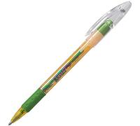 Pentel Krazy POP Beauty Beauty Iridescent Gel Pen, (1.0mm) Bold Line, Yellow & Metallic Green Ink, Box of 12 (K91-DDG)