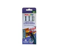 Pentel Liquid Chalk Marker White (4 Pack)