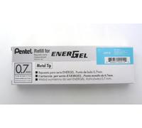 Pentel LR7-S Refills for EnerGel Gel Pen, 0.7mm Metal Tip, Sky Blue Ink, Pack of 12