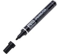 Pentel N50 Permanent Marker Bullet Tip 1.5-2mm Line Black Ref N50-A [Pack of 12]