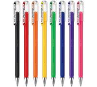 Pentel Mattehop Liquid Gel Rollerball Pens K110 - 1.0mm - Pack of 8 Colours