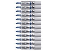 Pentel Maxiflo Broad Point Liquid Ink Dry Wipe Marker - MWL5W - Pack of 12, Blue