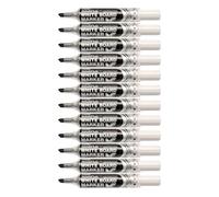 Pentel Pentel Maxiflo Whiteboard Marker Chisel Tip 1.5-6.2mm Line Black (Pack 12