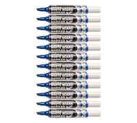 Pentel Maxiflo Dry Wipe Chisel Tip Marker - Blue (Pack of 12)
