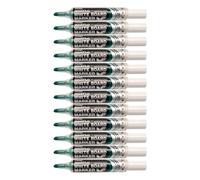Pentel Maxiflo Dry Wipe Chisel Tip Marker - Green (Pack of 12)
