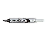 Pentel Maxiflo Dry Wipe Fine Bullet Point Marker - Black (Pack of 12)