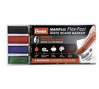 Pentel Maxiflo Flex-Feel Whiteboard Marker Assorted (Pack of 4)