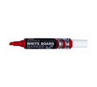 Pentel Maxiflo Green Label Whiteboard Marker with Wide Chisel Tip - Red