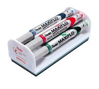Pentel Whiteboard Marker Maxiflo MWL5M/MAG – Magnetic Eraser – Assorted 4 Pack