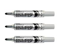 Pentel MWL5M-A Whiteboard Bullet Tip Markers - Black
