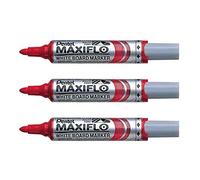 Pentel Maxiflo White Board Markers - Medium Bullet Point - Red Ink - Pack of 3 - Supplied Loose