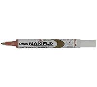 Pentel Maxiflo Whiteboard Marker Fine Bullet Tip Brown Ink (Wallet of 4)