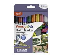 Pentel Paint Marker Medium Bullet Tip Assorted Classic Colours (Pack of 8)