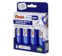 Pentel Micro Correct 12 ml Correction Pen - Wallet of 4 YZL31-W