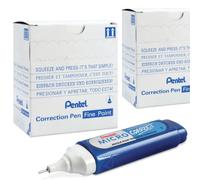 Pentel Micro Correct Metal Tip Correction Pen 12ml White Fluid Pack of 24