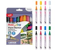 Pentel Paint Marker Medium Bullet Tip Assorted Classic Colours (Pack of 8)