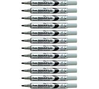 Pentel MWL5S Maxiflo Dry Wipe Whiteboard Marker, Fine Bullet Point, Black ink (