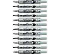 Pentel MWL5S Maxiflo Dry Wipe Whiteboard Marker, Fine Bullet Point, Black ink (