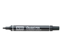 Pentel N 50 permanent marker Bullet tip Black 12 pc(s)