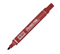 Pentel N50 Permanent Marker Bullet Tip with Aluminium Barrel Waterproof Ink - Brown