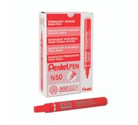 Pentel N50 Bullet Marker Red Box 12