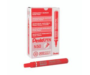 Pentel N50 Bullet Marker Red Box 12