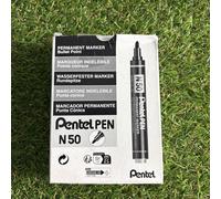 Pentel N50 Permanent Bullet Marker Broad Black, Pack of 12 - Free Post