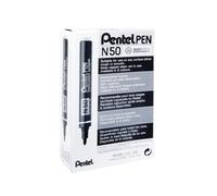 Pentel N50 Permanent Bullet Marker Broad Black (Pack of 12) N50-A
