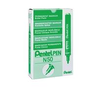 Pentel N50 Permanent Marker - Bullet Tip - PACK OF 12 MARKER PENS - Green