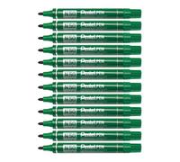 Pentel N50 Permanent Marker, 1.5-2 mm Bullet Tip - Green, Pack of 12