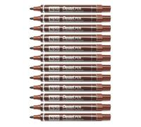 Pentel N50 Permanent Marker, 4.3mm Bullet Point Tip, Brown ink (Pack of 12)