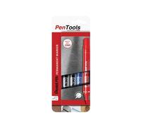 PenTools by Pentel N50 Permanent Marker - Heavy Duty Bullet Tip (3.0mm Line) for Permanent Marking - Pack of 4 - Assorted Colours