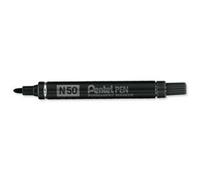 Pentel N50 Permanent Marker Bullet Tip 1.5-2mm Line Black Ref N50-A - Pack 12