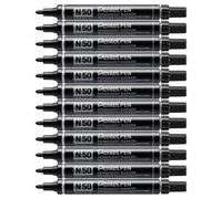 Pentel N50 Permanent Marker Bullet Tip 2.2mm Line, Black ink (Pack of 12)