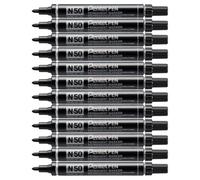 Pentel N50 Permanent Marker - Bullet Tip - 6 x MARKER PENS - Black