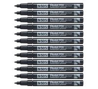 Pentel N50S-A Bullet Tip Permanent Marker - Black (Pack of 12)