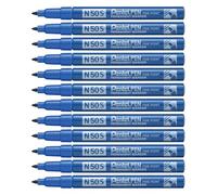 Pentel N50S Bullet Tip Permanent Marker - Blue (Pack of 12)