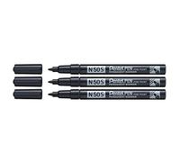Pentel N50S Fine Permanent Marker - 3.18mm Bullet Tip - Pack of 6 - Black