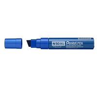 Pentel N50XL Chisel Tip Permanent Marker - Blue (Pack of 6)