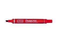 Pentel N60 Permanent Marker Chisel Tip Max.6mm Line Red Ref N60-B [Pack of 12]