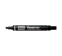 PENTEL N60 PERMANENT MARKER CHISEL TIP (PACK OF 3) - BLACK