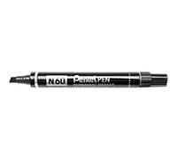 Pentel N60 Permanent Marker Medium Chisel 3.9 - 5.7 mm Black Water-Resistant Pack of 12