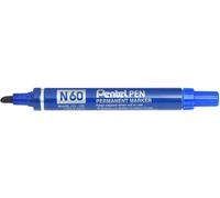 Pentel N60-C - N60 Permanent Marker Chisel Tip Blue N60-C - (PK12)