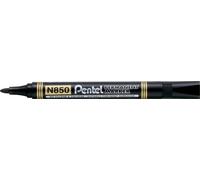 Pentel N850 Permanent Marker Pens Bullet Point Black Ink (Set of 4)