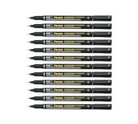 Pentel NFS410 Ultra Fine Permanent Marker, 0.4mm Line, Black ink (Pack of 12)