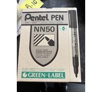 Pentel NN50 Permanent Marker Bullet Tip Black (Pack of 12) NN50-A