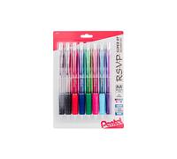 Pentel of America PENBX480BP8M-2 RSVP Super RT Bllpoint Pen, Assorted - 8 Per Pack - Pack of 2